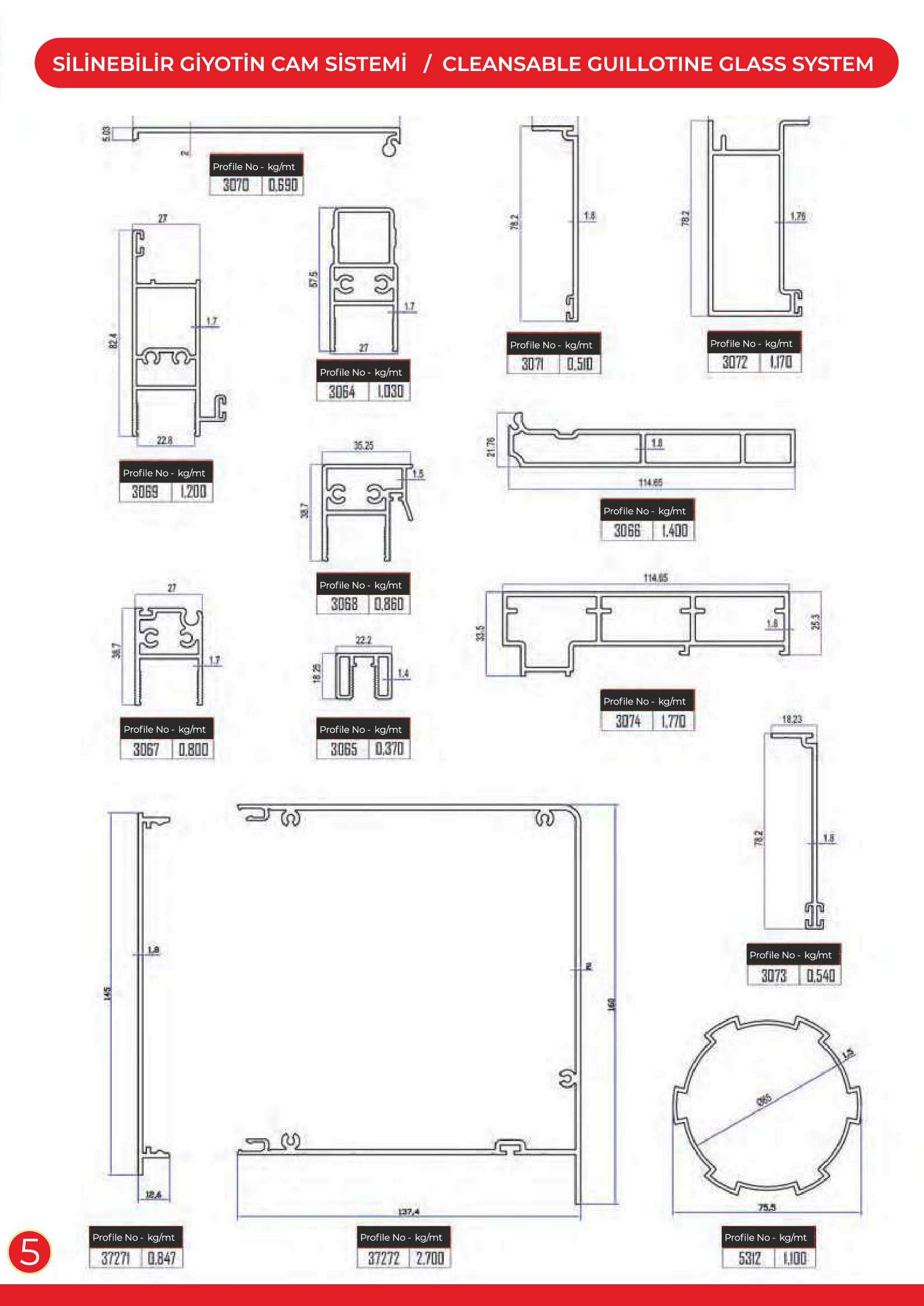 Silinebilir giyotin cam aksesuar 5